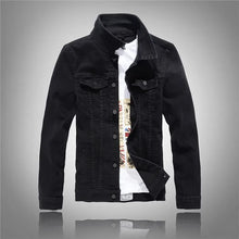 Load image into Gallery viewer, Jeans Coats Jacket Men's Korean Style Spring and Autumn Denim Jacket Slim Long-sleeved Casual Denim Jacket Solid Color Young Boy