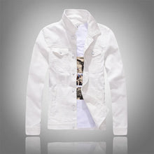 Load image into Gallery viewer, Jeans Coats Jacket Men's Korean Style Spring and Autumn Denim Jacket Slim Long-sleeved Casual Denim Jacket Solid Color Young Boy