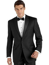 Load image into Gallery viewer, Classic Style Dark Blue Tuxedos Inspired By Men Suit Worn In James Bond Wedding Suit For Men Groom Jacket Pants Bow BLack