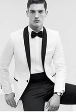 Load image into Gallery viewer, Classic Style Dark Blue Tuxedos Inspired By Men Suit Worn In James Bond Wedding Suit For Men Groom Jacket Pants Bow BLack