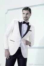 Load image into Gallery viewer, Classic Style Dark Blue Tuxedos Inspired By Men Suit Worn In James Bond Wedding Suit For Men Groom Jacket Pants Bow BLack