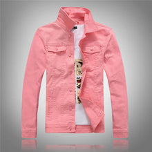 Load image into Gallery viewer, Jeans Coats Jacket Men's Korean Style Spring and Autumn Denim Jacket Slim Long-sleeved Casual Denim Jacket Solid Color Young Boy