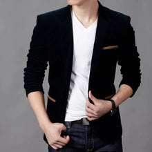 Load image into Gallery viewer, Brand Mens Corduroy Blazers Autumn Spring Fashion Male Slim Fat Casual Suit Jacket Men Blazer Masculino Clothing Vetement Homme