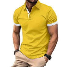 Load image into Gallery viewer, Summer Short Sleeve Polo Shirt Mens Large Stritching T Shirts Lapel Business Breathable Tee Shirt Lightweight Sweatwear
