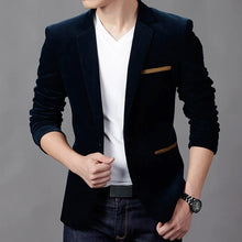 Load image into Gallery viewer, Brand Mens Corduroy Blazers Autumn Spring Fashion Male Slim Fat Casual Suit Jacket Men Blazer Masculino Clothing Vetement Homme