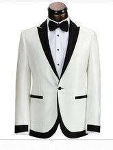Load image into Gallery viewer, Classic Style Dark Blue Tuxedos Inspired By Men Suit Worn In James Bond Wedding Suit For Men Groom Jacket Pants Bow BLack