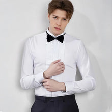 Load image into Gallery viewer, Classic Winged Collar Dress Shirt Men Wingtip Tuxedo Formal With Shirts Red Black Bow Tie Party Dinner Wedding Bridegroom S-8XL