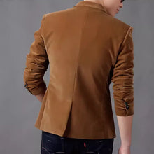 Load image into Gallery viewer, Brand Mens Corduroy Blazers Autumn Spring Fashion Male Slim Fat Casual Suit Jacket Men Blazer Masculino Clothing Vetement Homme