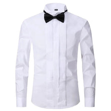 Load image into Gallery viewer, M~6XL Men's French Cuff Dress Shirt White Long Sleeve Social Male Shirts Regular Fit Party Dinner Wedding Cufflinks Formal Shirt