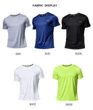 Load image into Gallery viewer, High Quality Polyester Men Running T Shirt Quick Dry Fitness Shirt Training Exercise Clothes Gym Sport Shirt Tops Lightweight