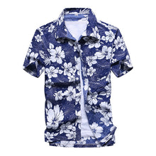 Load image into Gallery viewer, 2021 Fashion Mens Short Sleeve Hawaiian Shirt Fast drying Plus Size Asian Size M-5XL Summer Casual Floral Beach Shirts For Men