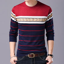 Load image into Gallery viewer, Liseaven Men Sweater O-Neck Casual Striped Sweaters Autumn Winter Brand Mens Pullovers