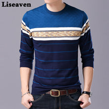 Load image into Gallery viewer, Liseaven Men Sweater O-Neck Casual Striped Sweaters Autumn Winter Brand Mens Pullovers