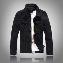 Load image into Gallery viewer, New Fashion Men Denim Jacket Cowboy White Jeans Jacket Men Casual Slim Fit Jeans Jacket Cotton Coat OUTWEAR Male Clothes