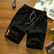 Load image into Gallery viewer, White Shorts Men Japanese Style Polyester Running Sport Shorts for Men Casual Summer Elastic Waist Solid Shorts Printed Clothing