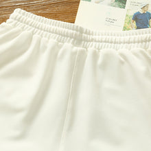 Load image into Gallery viewer, White Shorts Men Japanese Style Polyester Running Sport Shorts for Men Casual Summer Elastic Waist Solid Shorts Printed Clothing