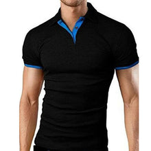 Load image into Gallery viewer, Covrlge Polo Shirt Men Summer Stritching Men&#39;s Shorts Sleeve Polo Business Clothes Luxury Men Tee Shirt Brand Polos MTP129