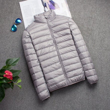 Load image into Gallery viewer, Ultra-light Thin Down Jacket Men's 2022 New Autumn Winter Slim Short Hooded Warm White Duck Down Coat Plus Size Casual Outerwear
