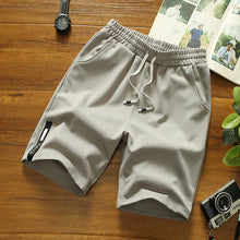 Load image into Gallery viewer, White Shorts Men Japanese Style Polyester Running Sport Shorts for Men Casual Summer Elastic Waist Solid Shorts Printed Clothing