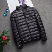 Load image into Gallery viewer, Ultra-light Thin Down Jacket Men's 2022 New Autumn Winter Slim Short Hooded Warm White Duck Down Coat Plus Size Casual Outerwear