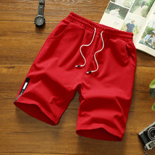Load image into Gallery viewer, White Shorts Men Japanese Style Polyester Running Sport Shorts for Men Casual Summer Elastic Waist Solid Shorts Printed Clothing