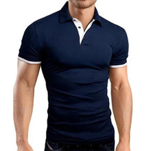 Load image into Gallery viewer, Covrlge Polo Shirt Men Summer Stritching Men&#39;s Shorts Sleeve Polo Business Clothes Luxury Men Tee Shirt Brand Polos MTP129