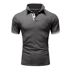 Load image into Gallery viewer, Covrlge Polo Shirt Men Summer Stritching Men&#39;s Shorts Sleeve Polo Business Clothes Luxury Men Tee Shirt Brand Polos MTP129