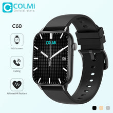 Load image into Gallery viewer, COLMI C60 Smartwatch 1.9 inch Full Screen Bluetooth Calling Heart Rate Sleep Monitor 19 Sport Models Smart Watch For Men Women