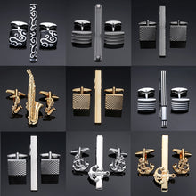 Load image into Gallery viewer, High Quality Cuff links necktie clip set Men Jewelry