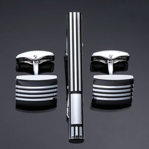 High Quality Cuff links necktie clip set Men Jewelry