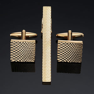 High Quality Cuff links necktie clip set Men Jewelry