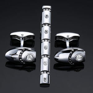 High Quality Cuff links necktie clip set Men Jewelry