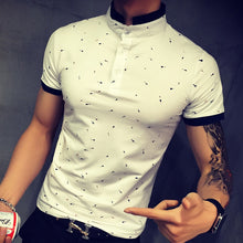 Load image into Gallery viewer, Guitar Printed Stand Collar Polo Shirt