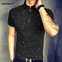 Load image into Gallery viewer, Guitar Printed Stand Collar Polo Shirt