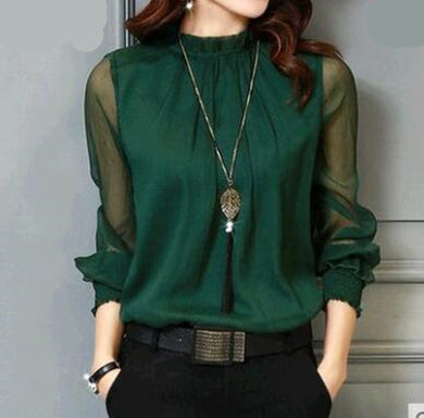 Chiffon blouse long sleeve