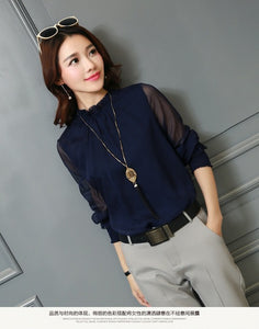 Chiffon blouse long sleeve