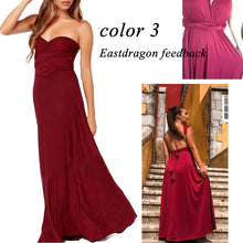 Load image into Gallery viewer, Multiway Wrap Convertible Boho Maxi Club Red Dress