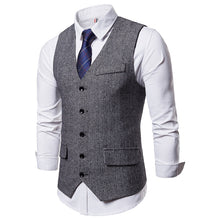 Load image into Gallery viewer, Single Breasted Suit Vest Male Formal Wedding