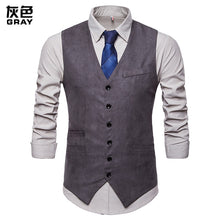 Load image into Gallery viewer, Single Breasted Suit Vest Male Formal Wedding