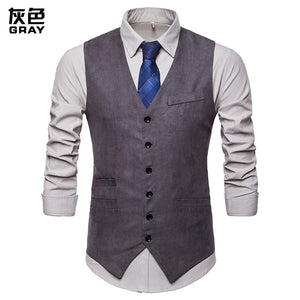 Single Breasted Suit Vest Male Formal Wedding