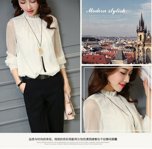 Chiffon blouse long sleeve