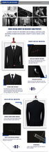 Load image into Gallery viewer, Blue 3 Piece Business Suits