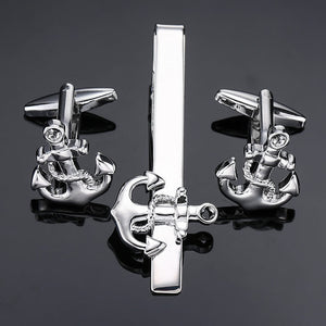 High Quality Cuff links necktie clip set Men Jewelry