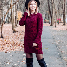 Load image into Gallery viewer, Female Long Sleeve Knitted Dress