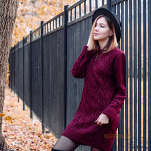 Load image into Gallery viewer, Female Long Sleeve Knitted Dress