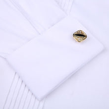 Load image into Gallery viewer, Men Tuxedo Shirts Wedding Long Sleeve Dress French Cufflinks Swallowtail Dark Button