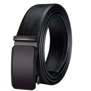 Business Style Genuine Leather Automatic Buckle