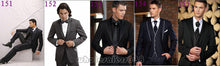 Load image into Gallery viewer, Mens Suits Groomsmen Shawl Satin Lapel Groom Tuxedos Black Wedding Best Man Suit