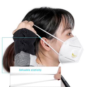 rePinklax In Stock Dust Masks Reusable KN95 Mask Valved Face Mask N95 Protection Face Mask White Mouth Cover Filter Dropship