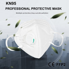 Load image into Gallery viewer, rePinklax In Stock Dust Masks Reusable KN95 Mask Valved Face Mask N95 Protection Face Mask White Mouth Cover Filter Dropship